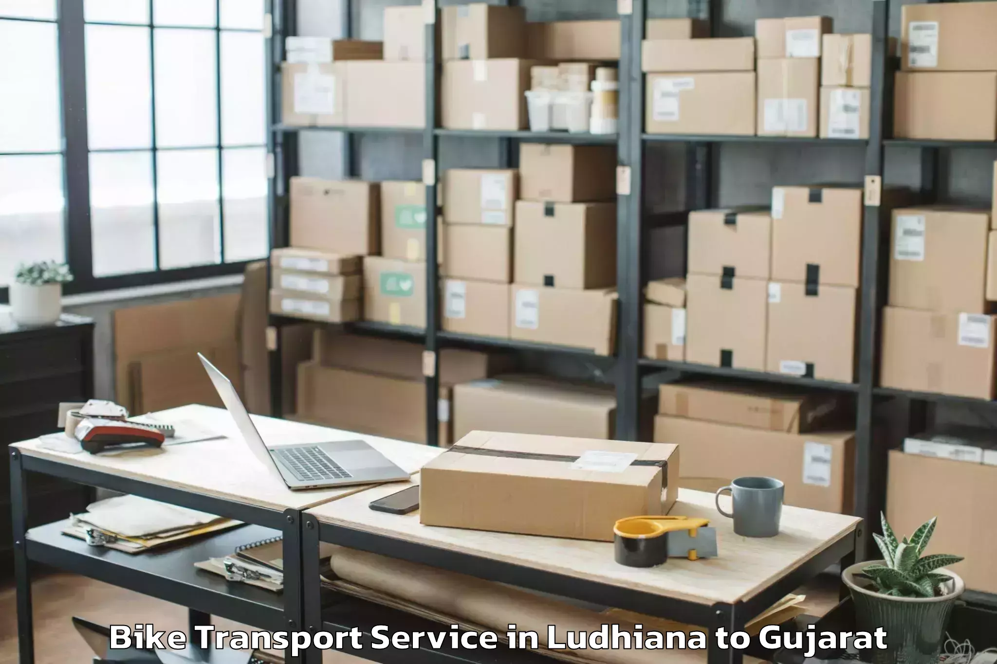 Professional Ludhiana to Ghoghamba Bike Transport